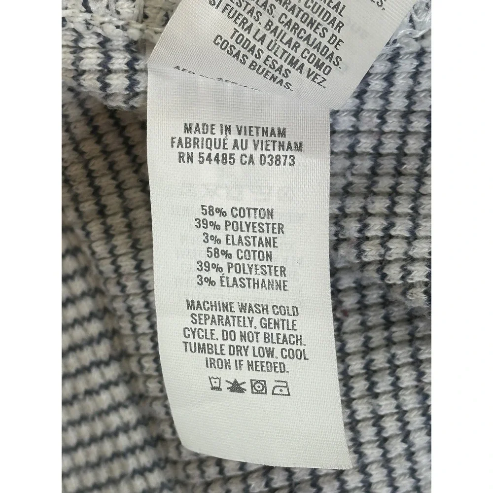 Aerie Mens Grey Waffle Knit Crewneck‎ Oversized Pullover Sweater XL RN54485